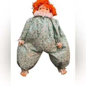 Vintage, double-sided soft clown doll Handmade Body Is A Plastic Bottle